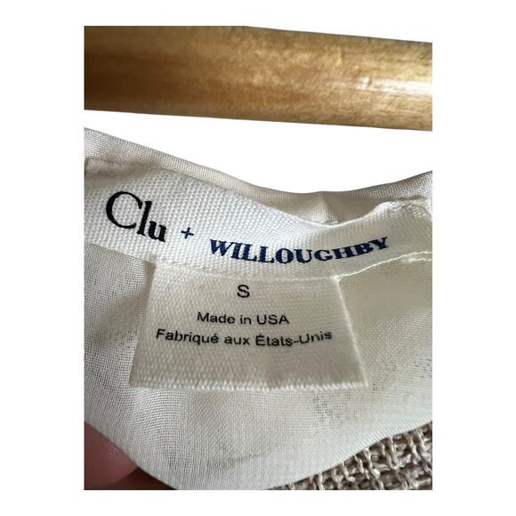 Clu + Willoughby Women's Sweater Small Pink Knit Lace Back Bow Made in USA - Picture 4 of 6